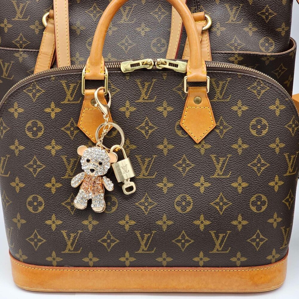 Louis Vuitton Gold Padlock 🔑 Authentic LV Unbranded Keychain Bag Charm - Picture 2 of 7
